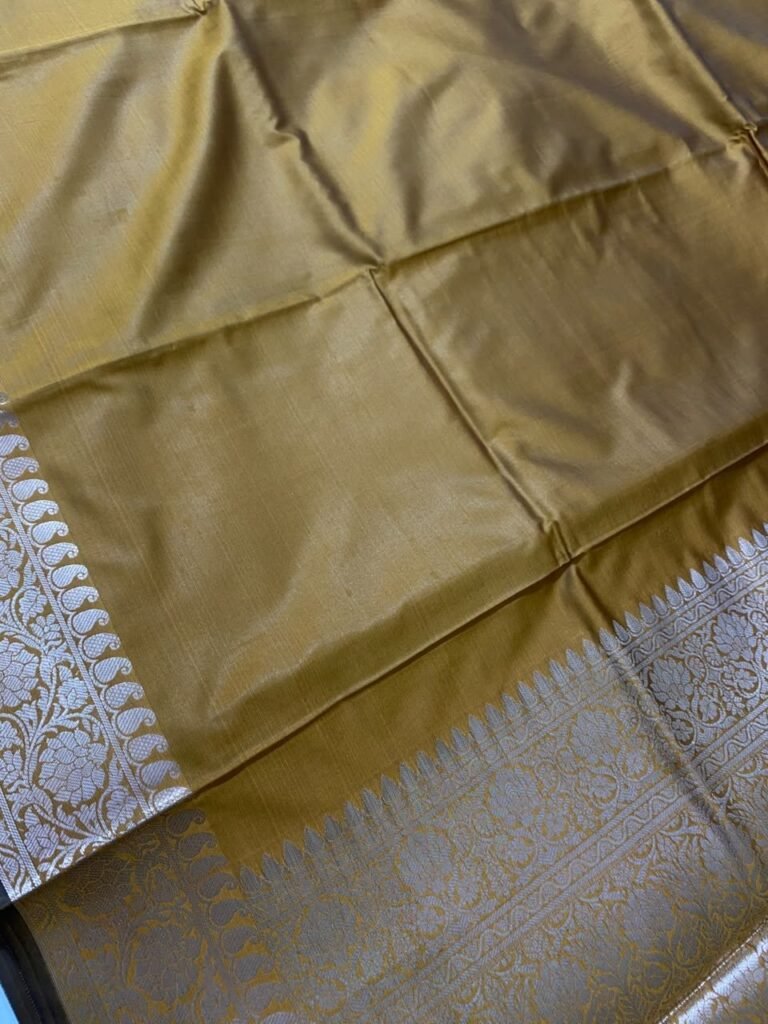 Gold Semi Silk Banarasi Saree