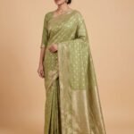 Green Banarasi Silk Saree