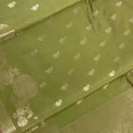 Green Semi Silk Banarasi Saree