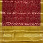 Maroon Chiniya Silk Pure Banarasi Saree