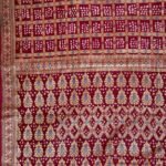Maroon Cotton Bandhej Banarasi Saree