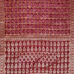Maroon Cotton Bandhej Banarasi Saree