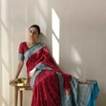 Maroon Kataan Silk Saree