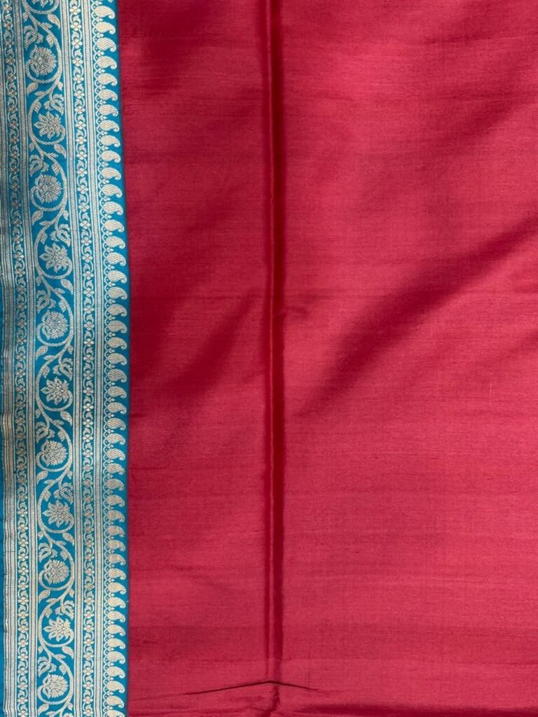 Maroon Handwoven Kataan Silk Pure Banarasi Saree