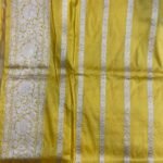 Mustard Handwoven Kataan Silk Banarasi Rangkart Saree