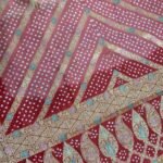 Peach Cotton Bandhej Banarasi Saree