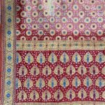 Peach Cotton Bandhej Banarasi Saree