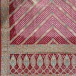Peach Cotton Bandhej Banarasi Saree