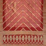 Peach Cotton Bandhej Banarasi Saree