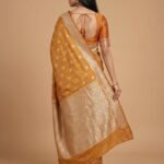 Orange Gold Chiniya Silk Pure Banarasi Saree