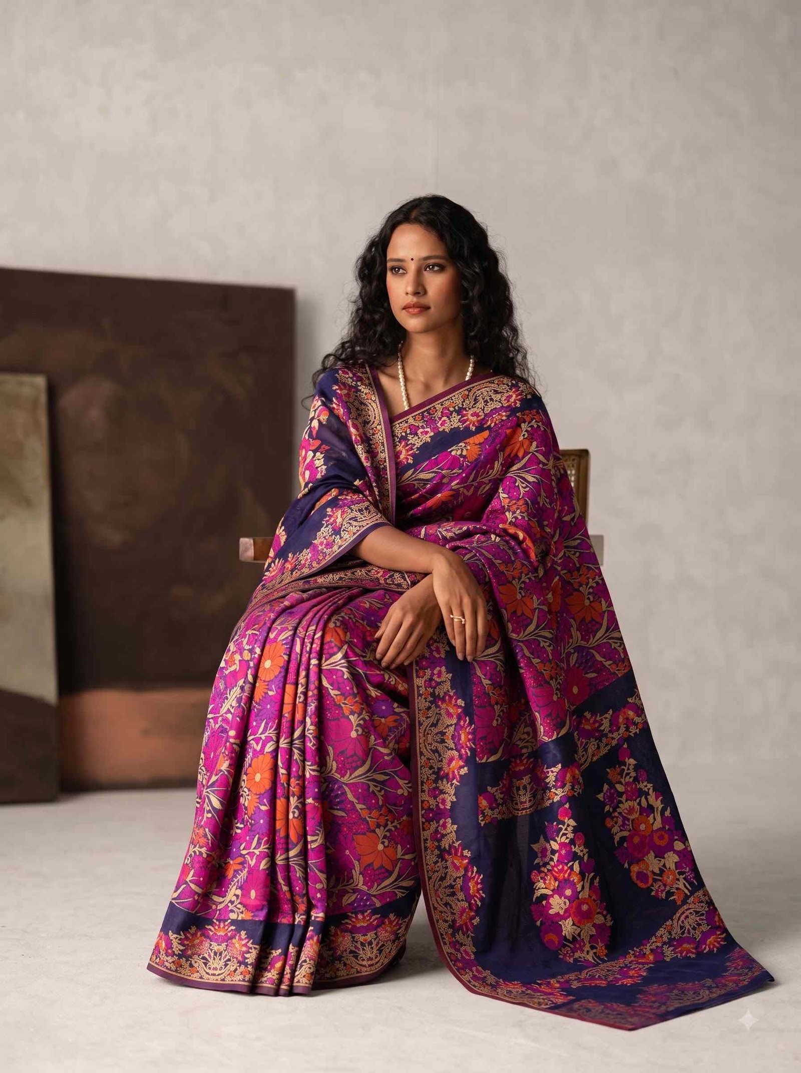 Pink Handwoven Kataan Tissue Banarasi Silk Saree