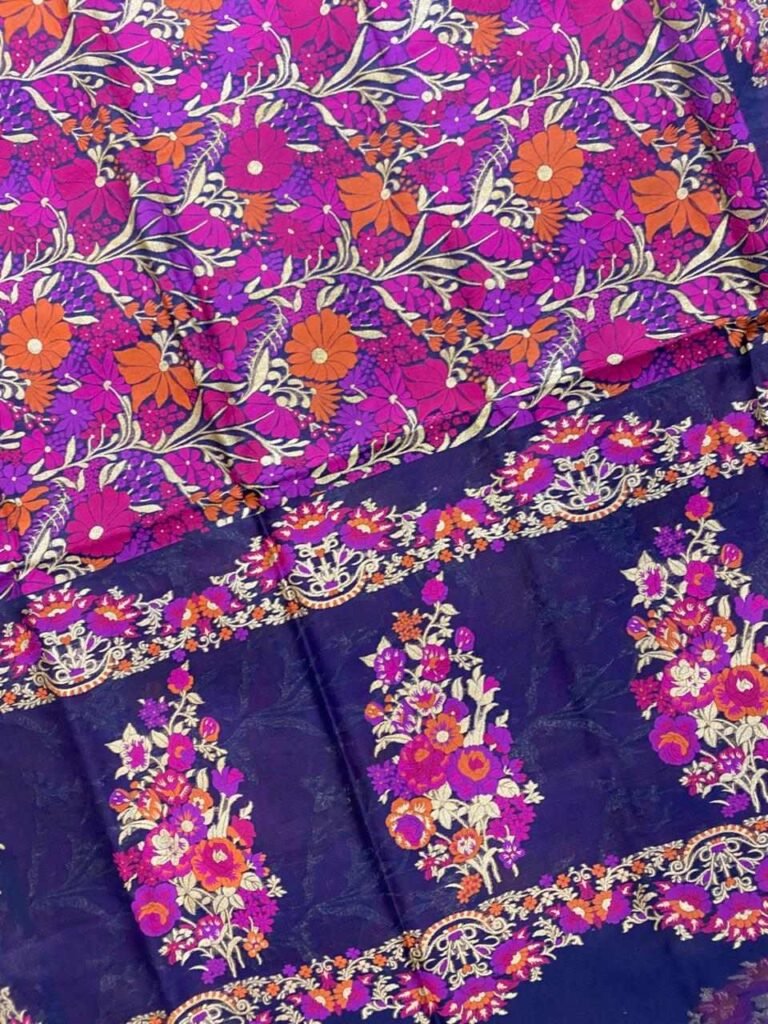 Pink Handwoven Kataan Tissue Banarasi Silk Saree