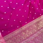 Rani Pink Semi Kataan Silk Banarasi Saree