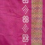 Pink Cotton Bandhej Banarasi Saree