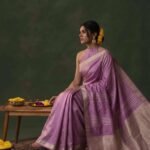 Pink Kataan Silk Saree
