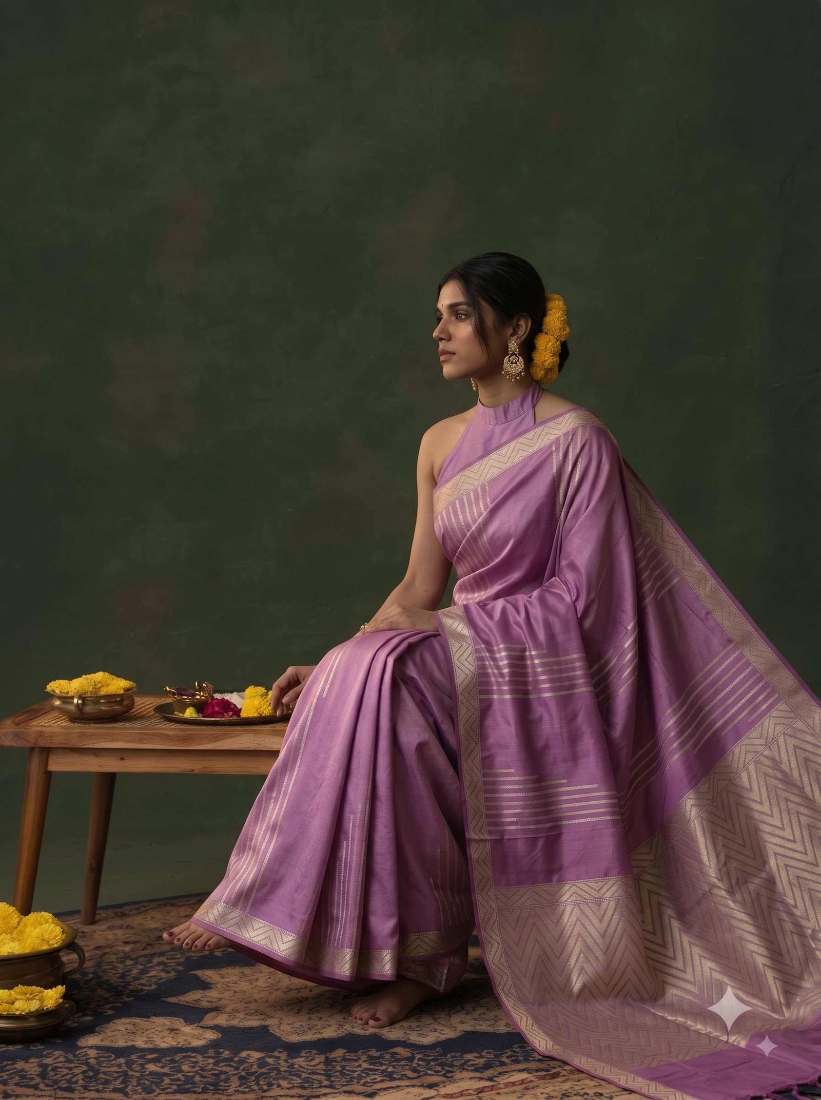 Pink Handwoven Kataan Silk Pure Banarasi Saree