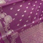 Plum Semi Silk Banarasi Saree