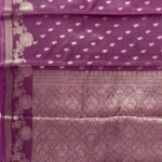 Plum Semi Silk Banarasi Saree