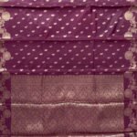 Plum Semi Silk Banarasi Saree