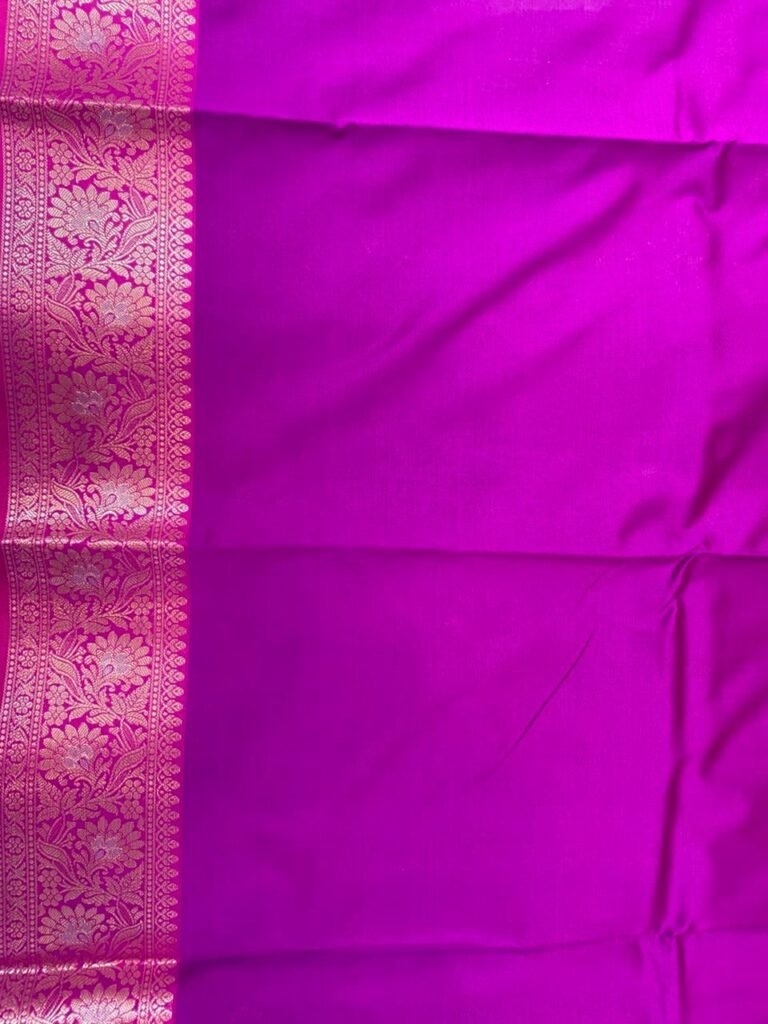 Purple Semi Kataan Silk Banarasi Saree