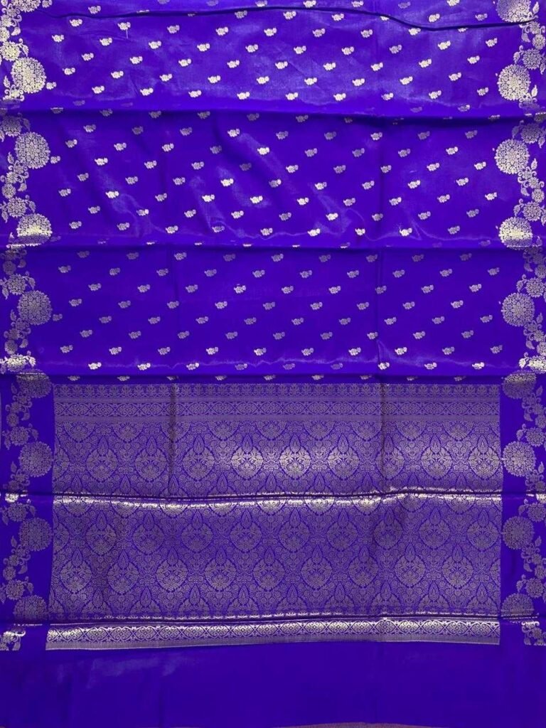 Purple Semi Silk Banarasi Saree