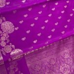 Purple Semi Silk Banarasi Saree