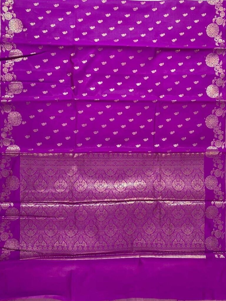 Purple Semi Silk Banarasi Saree