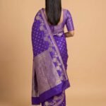 Purple Semi Silk Banarasi Saree