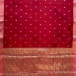 Red Semi Kataan Silk Banarasi Saree