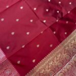 Red Semi Kataan Silk Banarasi Saree