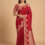 Red Banarasi Silk Saree