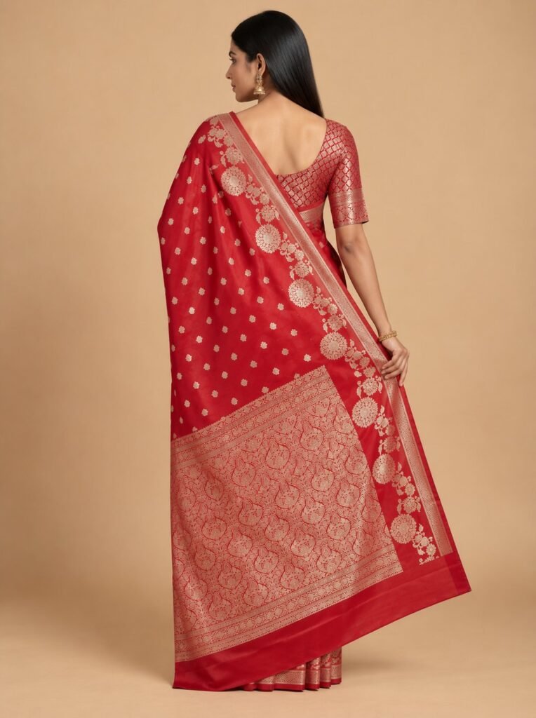 Red Banarasi Silk Saree