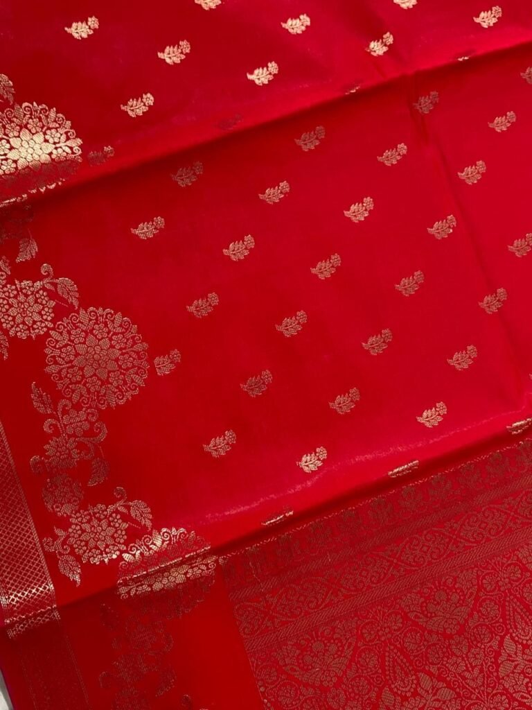 Red Semi Silk Banarasi Saree