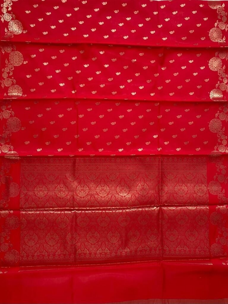 Red Semi Silk Banarasi Saree