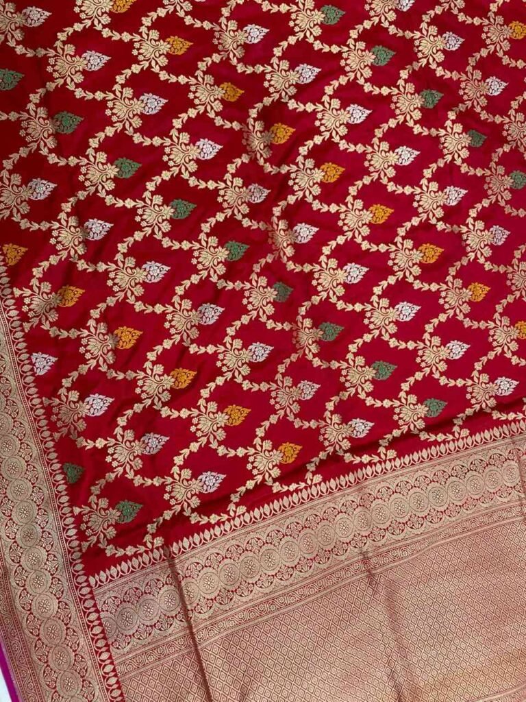 Maroon Handwoven Heritage Banarasi Silk Saree