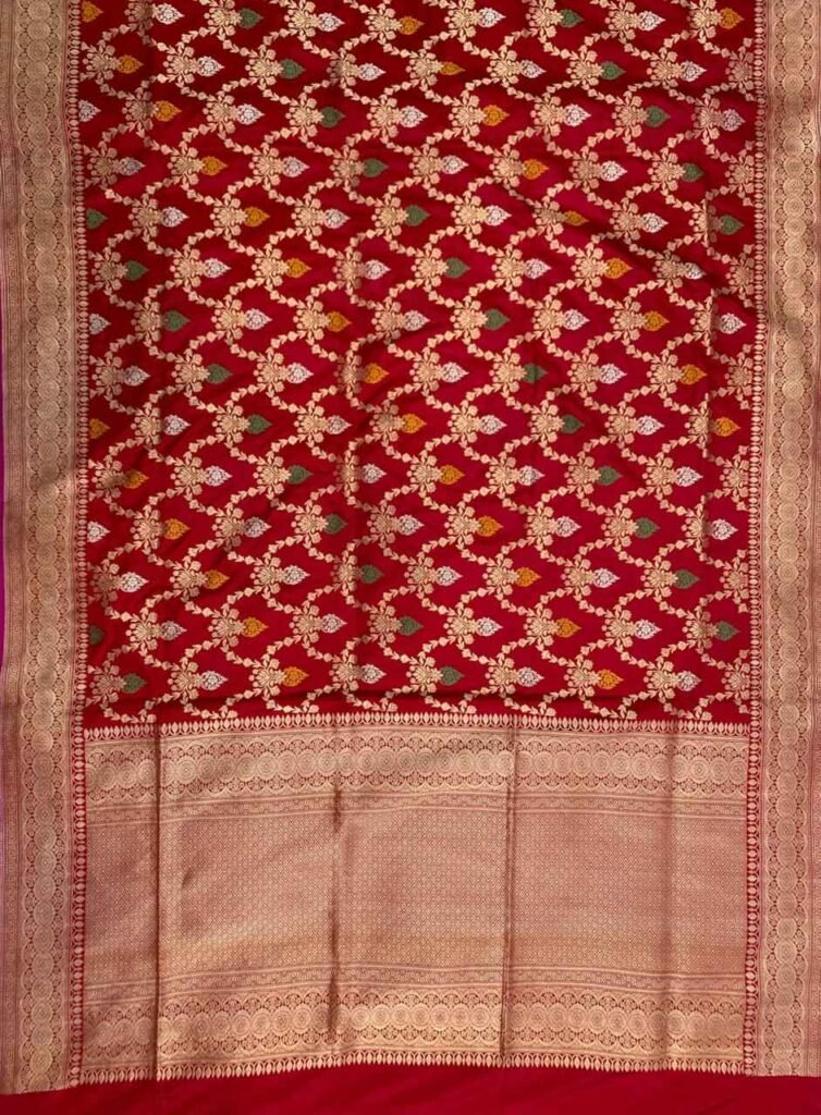 Maroon Handwoven Heritage Banarasi Silk Saree