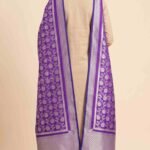 Purple Semi Kataan Silk Banarasi Dupatta