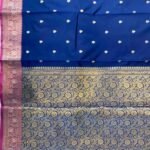 Royal Blue Semi Kataan Silk Banarasi Saree