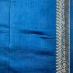 Teal Blue Chiniya Silk Pure Banarasi Saree