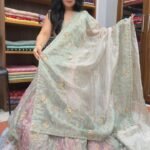 Pure Tissue Silk Banarasi Lehenga with Resham Embroidery and Tiikri Work
