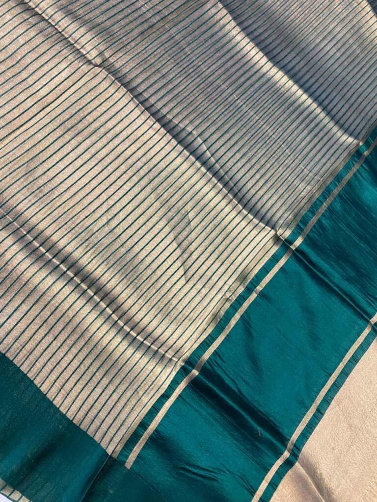 Bottle Green Chiniya Silk Pure Banarasi Dupatta