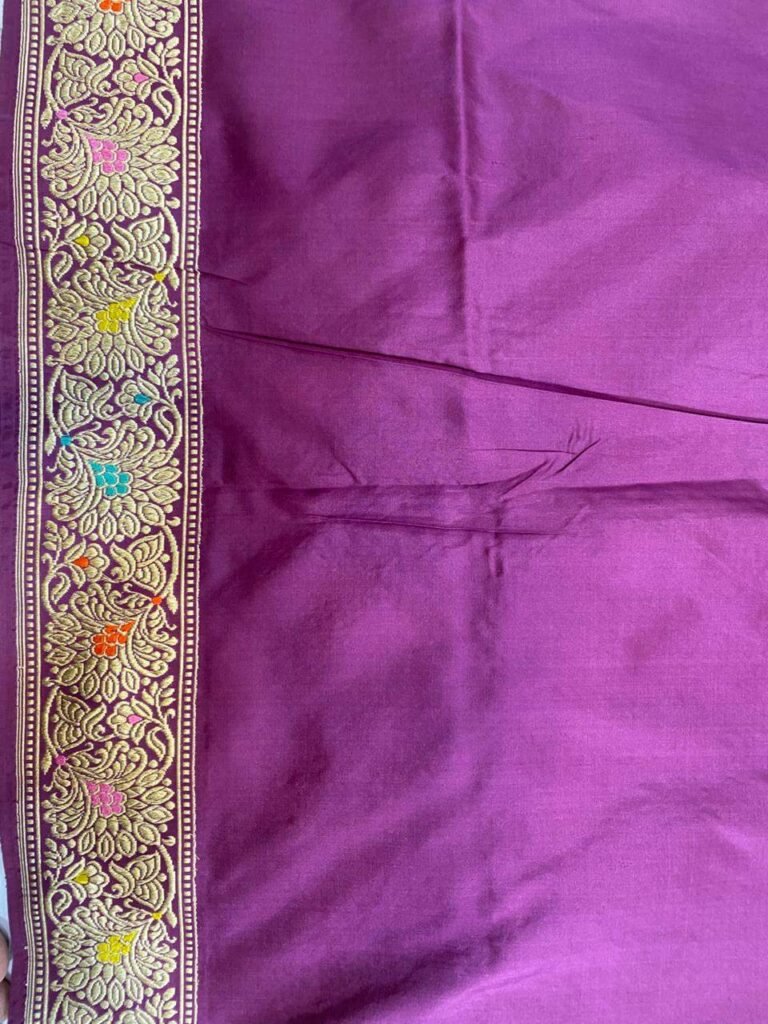 Purple Wine Banarasi Heritage Kataan Silk Saree