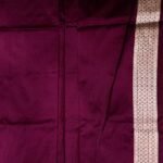 Wine Handwoven Kataan Silk Banarasi Saree