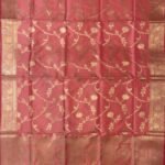 Baby Pink Semi Kataan Silk Banarasi Dupatta