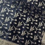 Black Semi Kataan Silk Banarasi Dupatta