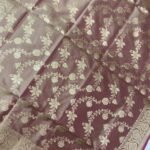 Chiku Semi Kataan Silk Banarasi Dupatta