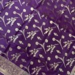 Deep Purple Semi Kataan Banarasi Dupatta