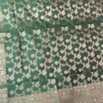 Green Semi Kataan Silk Banarasi Dupatta