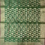Green Semi Kataan Silk Banarasi Dupatta