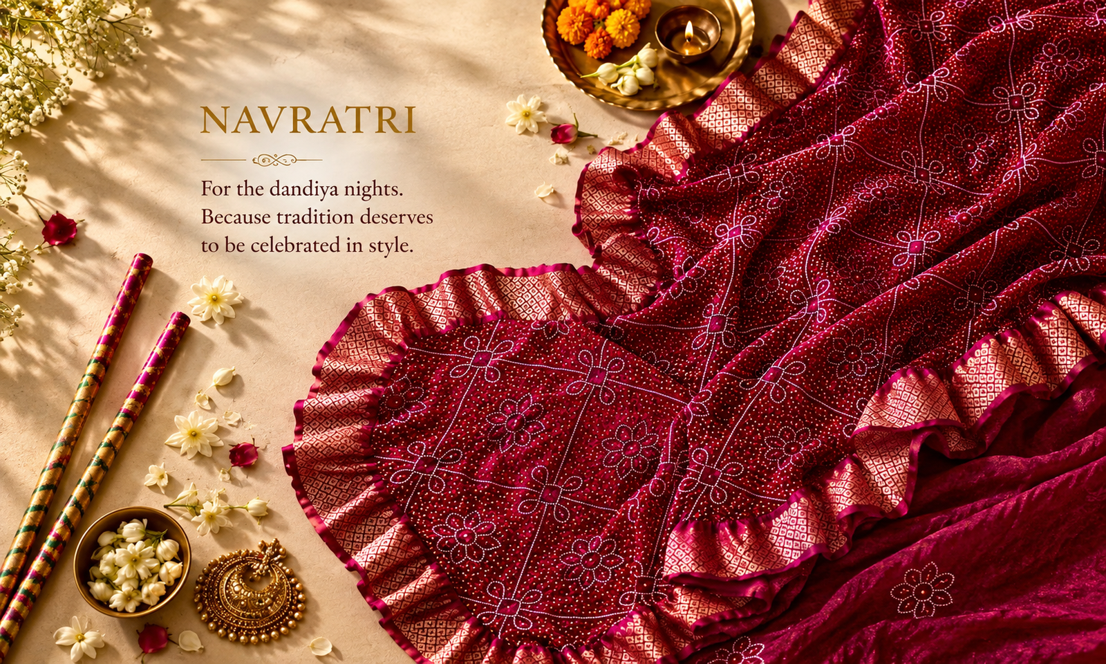 Navratri 2026 colours and Banarasi saree outfit ideas for nine festive days